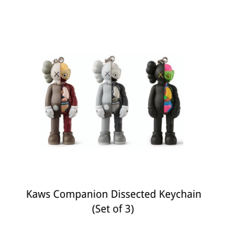 Kaws Companion Dissected Keychain (set of 3)